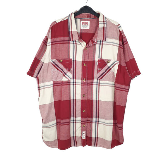 Womens Burgundy Levis Short Sleeve Shirt