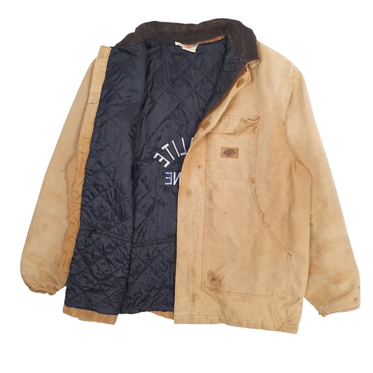 Mens Beige Dickies Vintage 90s Barn Chore Coat