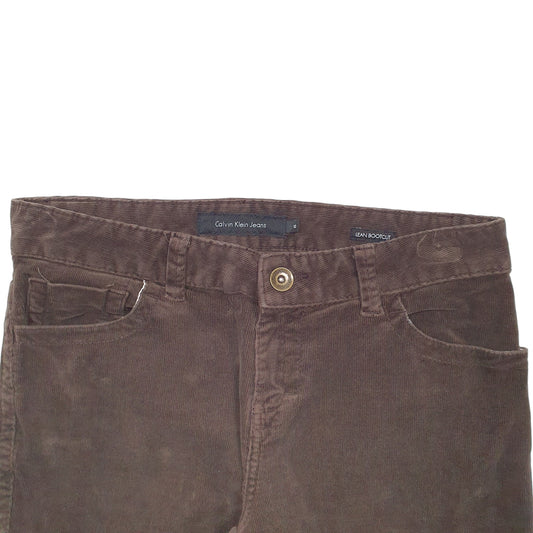 Womens Brown Calvin Klein Corduroy Trousers