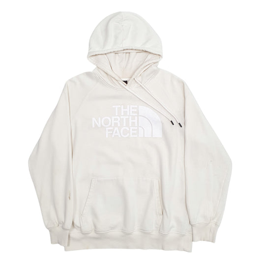 Womens Cream The North Face Spellout Hoodie Jumper