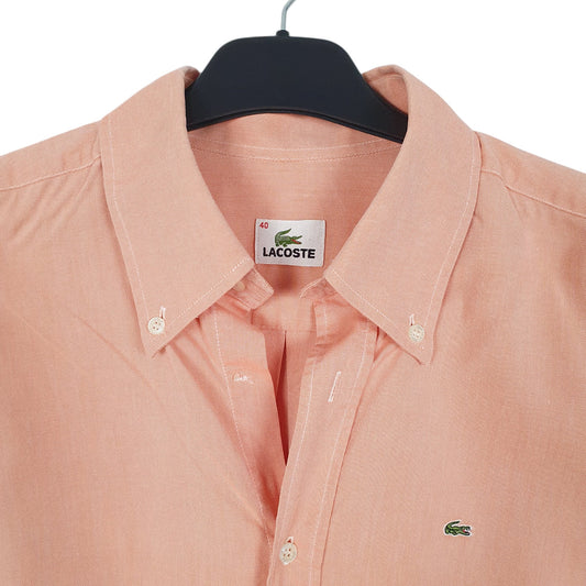 Mens Pink Lacoste Long Sleeve Shirt