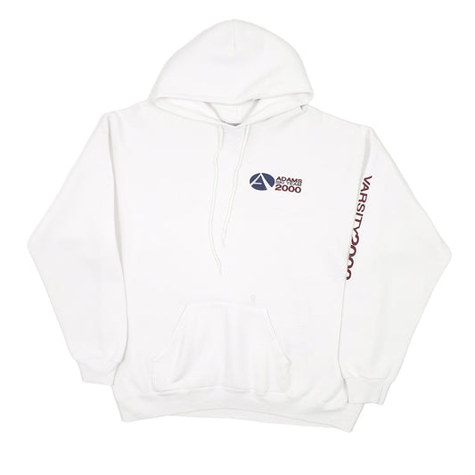 Mens White Lee Heavyweight Vintage 2000s Made In USA Ski Team Hoodie Jumper