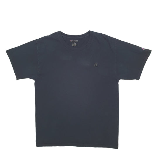 Mens Black Champion Short Sleeve T Shirt