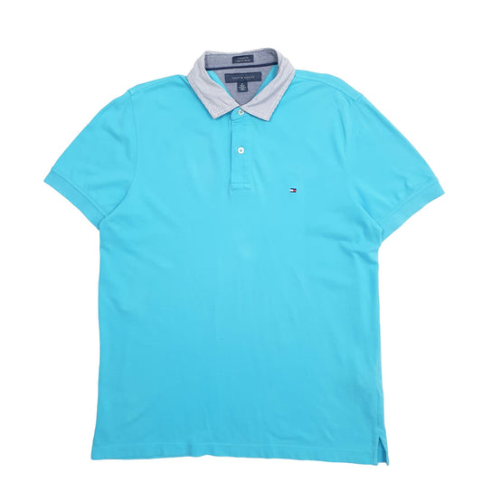 Mens Blue Tommy Hilfiger Short Sleeve Polo Shirt