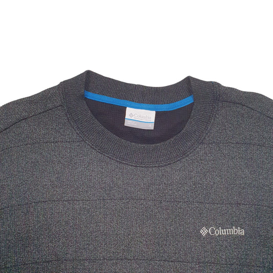 Mens Grey Columbia Crewneck Jumper