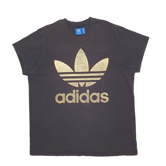 Mens Black Adidas Spellout Short Sleeve T Shirt