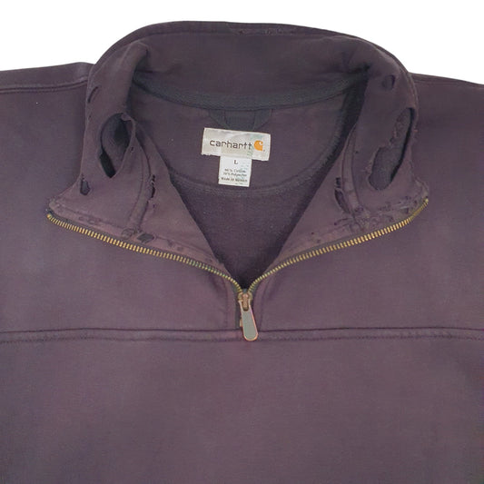 Mens Black Carhartt Quarter Zip Jumper