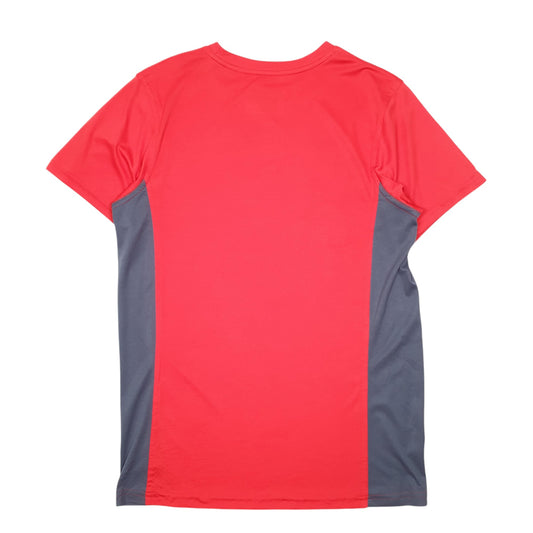Mens Red Champion Slim Fit Active Workout Short Sleeve T Shirt