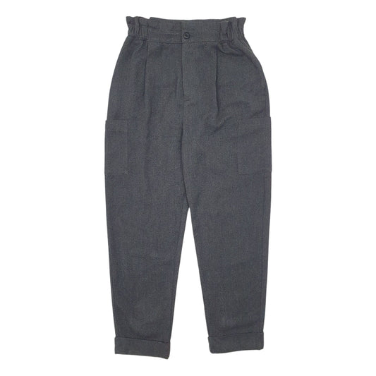 Womens Grey Zara Pleated Jogger Trousers