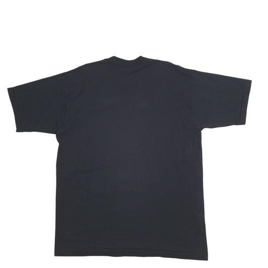 Mens Black Fruit Of The Loom Single Stitch Vintage 90s Utah Athletics Spellout Short Sleeve T Shirt