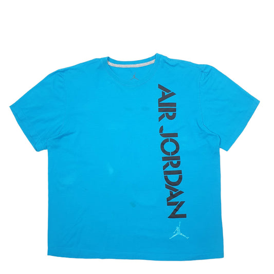 Mens Blue Nike Jumpman Basketball Short Sleeve T Shirt