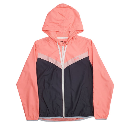 Womens Pink Fila Full Zip Coat