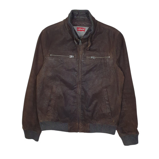 Mens Brown Levis Bomber Coat
