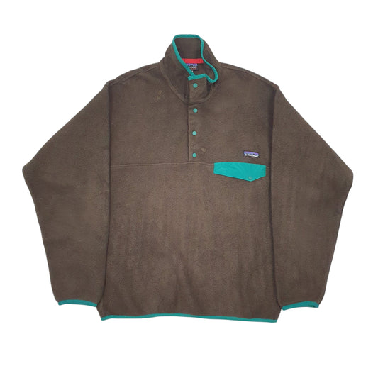 Mens Brown Patagonia Synchilla Quarter Zip Jumper