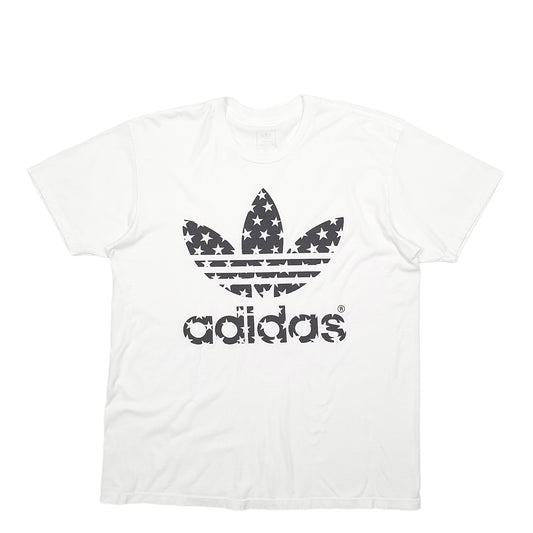 Mens White Adidas Spellout Short Sleeve T Shirt