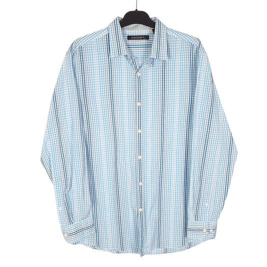 Mens Blue Axist Long Sleeve Shirt