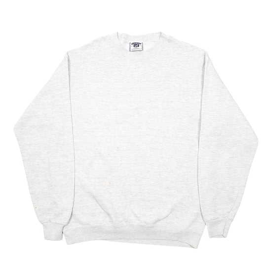 Mens Grey Lee Vintage Heavyweight Made In USA Tall Crewneck Jumper