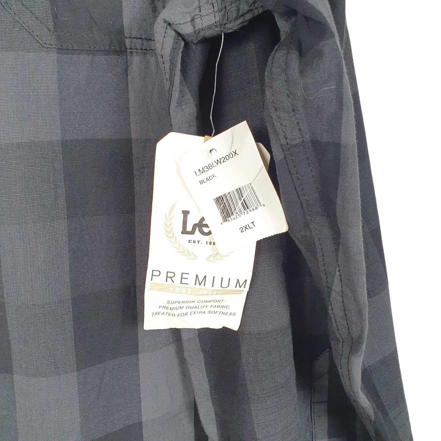 Mens Grey Lee Long Sleeve Shirt