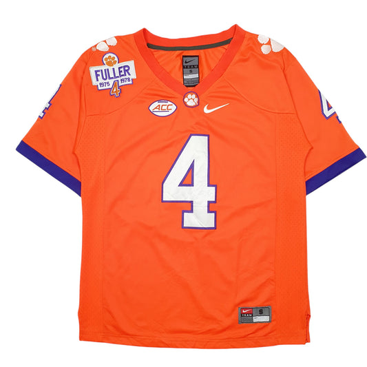 Mens Orange Nike American Football Team ACC 2000s Vintage Short Sleeve T Shirt