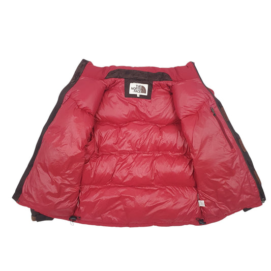 Mens Brown The North Face Nuptse 800 Coat
