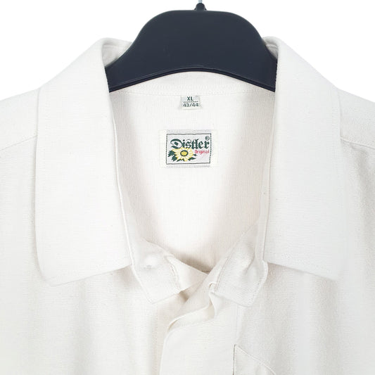 Mens Cream Distler Original Bavarian Toggle Tusk Long Sleeve Shirt