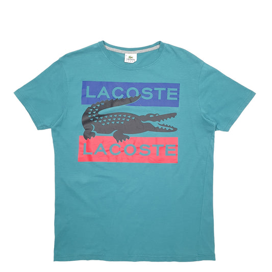 Mens Green Lacoste Short Sleeve T Shirt