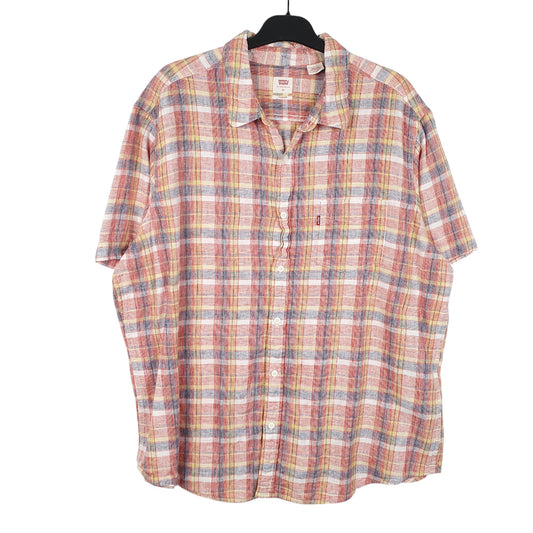 Mens Red Levis Blend Short Sleeve Shirt
