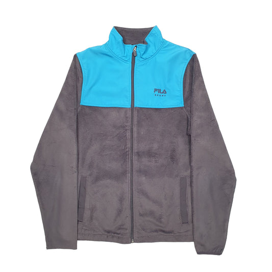 Womens Grey Fila Full Zip Jumper