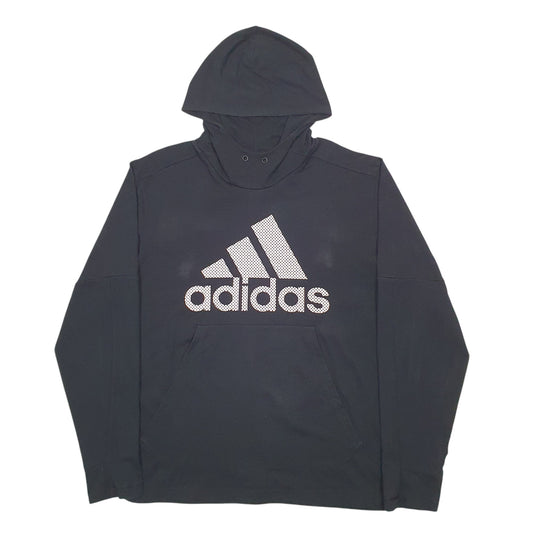 Mens Black Adidas Hoodie Jumper