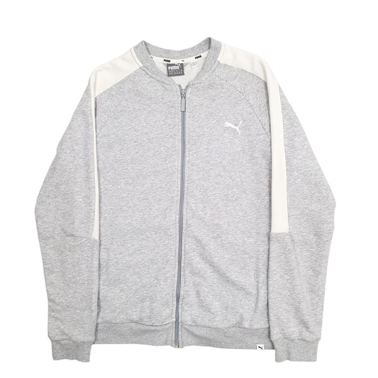 Womens Grey Puma Full Zip Jumper