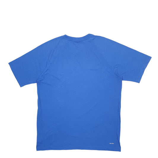 Mens Blue Adidas Short Sleeve T Shirt
