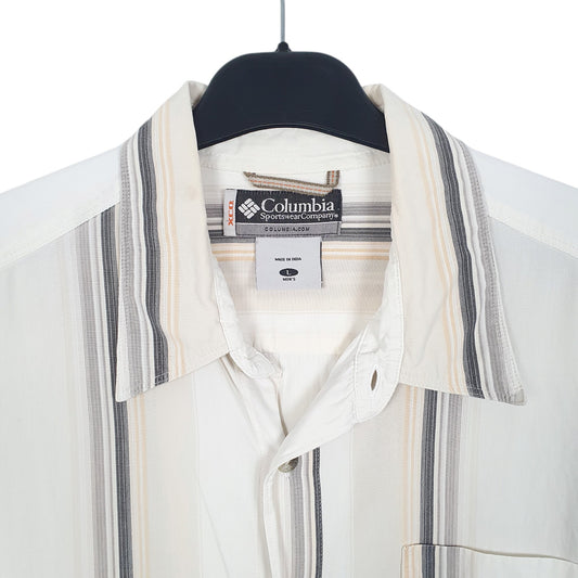 Mens Cream Columbia Sportswear Short Sleeve Shirt