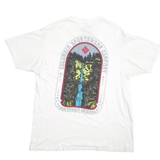 Mens White Columbia Sportswear Short Sleeve T Shirt