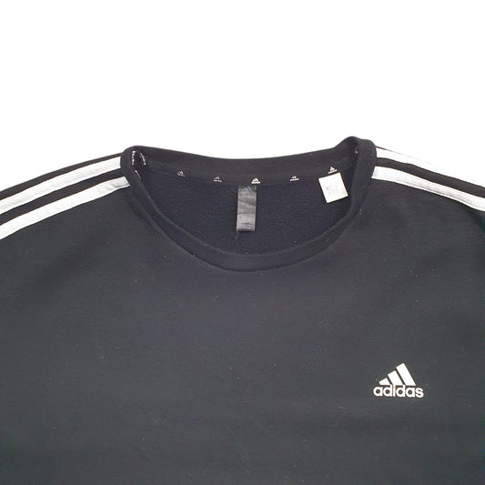 Mens Black Adidas Crewneck Jumper
