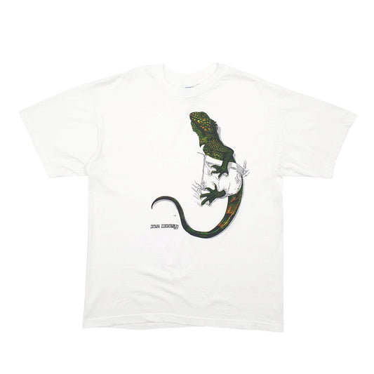 Mens White Moyel Vintage 90s Short Sleeve T Shirt