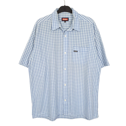 Mens Blue Kickers Vintage 90s Shoes Short Sleeve Shirt