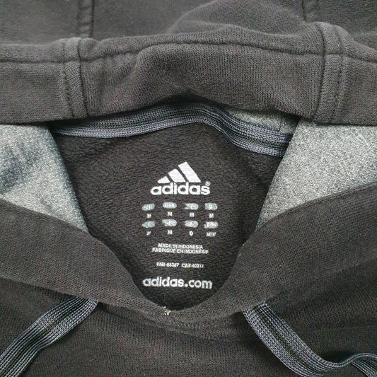 Mens Black Adidas Spellout Hoodie Jumper