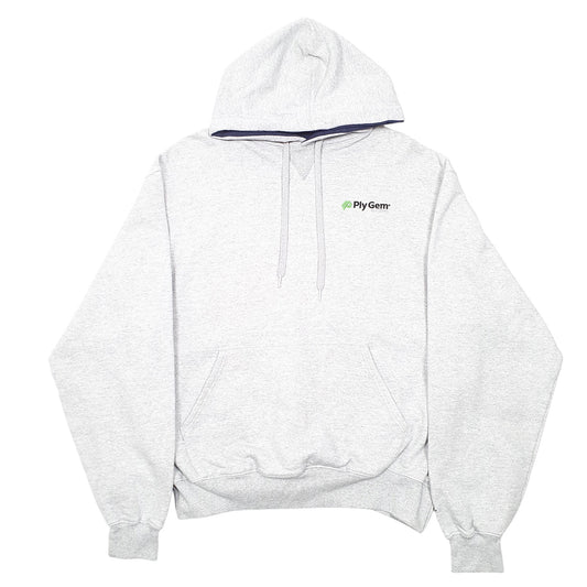 Mens Grey Champion Plygem Windows Hoodie Jumper