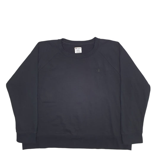 Womens Black Champion Crewneck Jumper