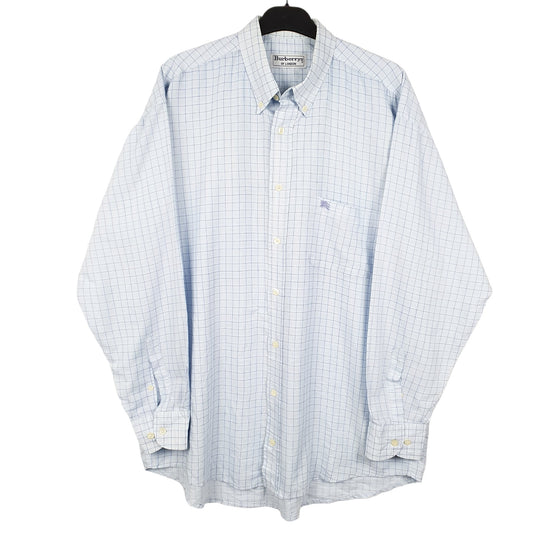 Mens Blue Burberry Burberrys London Long Sleeve Shirt