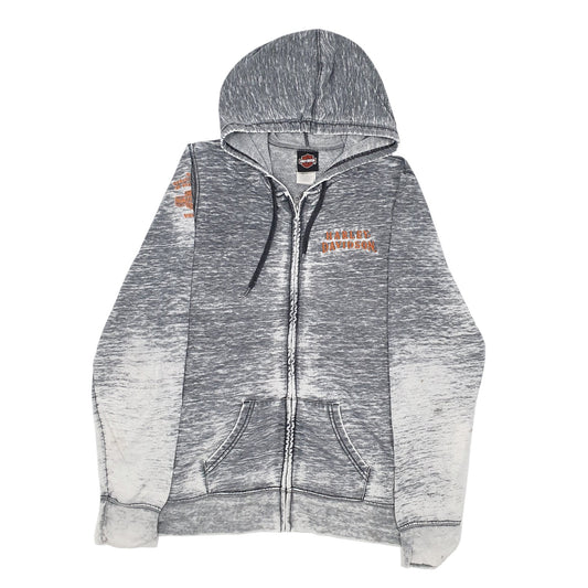 Mens Grey Harley Davidson Full Zip Jumper