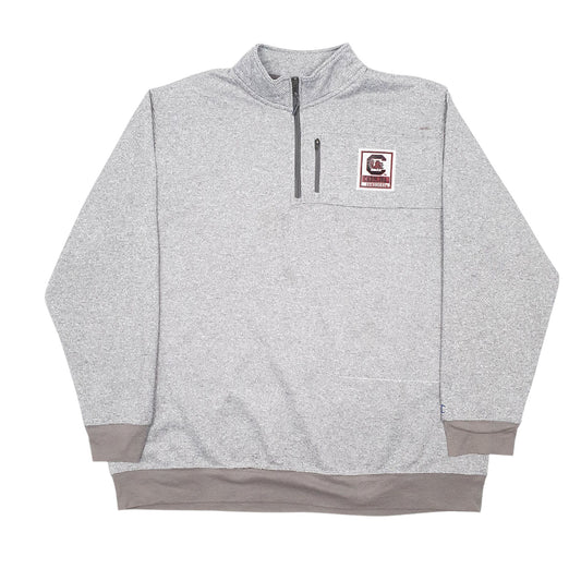 Mens Grey Champion Carolina Gamecocks Quarter Zip Jumper