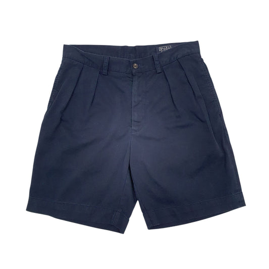 Mens Navy Polo Ralph Lauren Double Pleated Chino Shorts