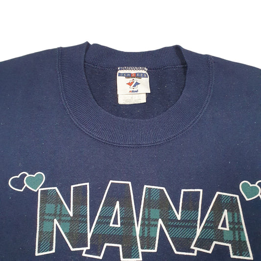 Mens Navy Jerzees Nana Spoiling Quirky Retro Crewneck Jumper
