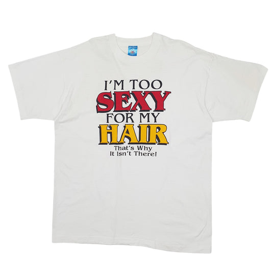 Mens White Fruit Of The Loom Vintage 90s Single Stitch Short Sleeve T Shirt