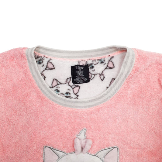Womens Pink Disney Cat Crewneck Jumper