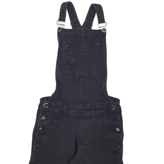 Womens Black Unbranded Dungaree Trousers