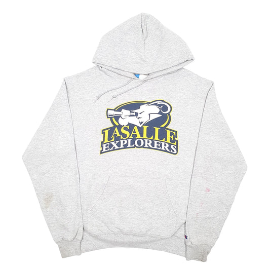 Mens Grey Champion Lasalle Explorers Basketball USA Hoodie Jumper