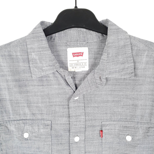 Mens Grey Levis Short Sleeve Shirt