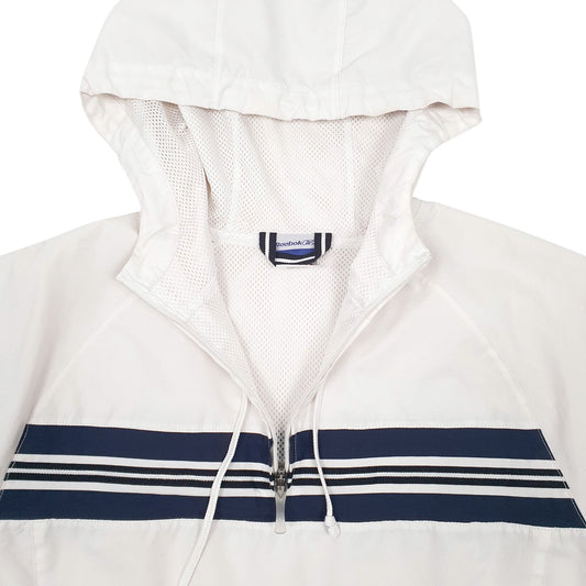 Womens White Reebok Quarter Zip Coat